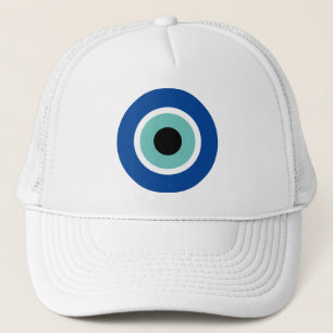 Blue Mati Evil Eye Glück & Schutz Logo Truckerkappe