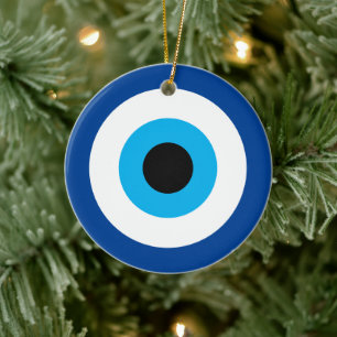 Blue Mati Evil Eye Keramik Keramik Ornament
