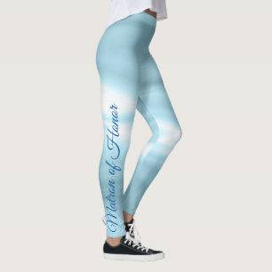 Blue Matron of Honor Party Leggings