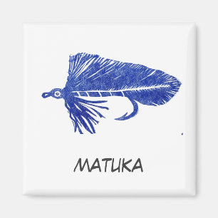 "Blue Matuka" Flyfish Art Magnet