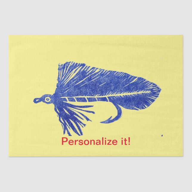 Blue Matuka Streamer, Fliegenbinden, Fliegenfische Seidenpapier (Vorderseite)