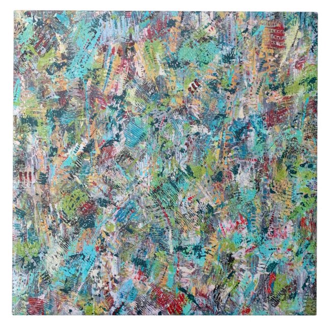 Blue Meadow 6 x 6 Keramiken Tile Fliese (Vorderseite)