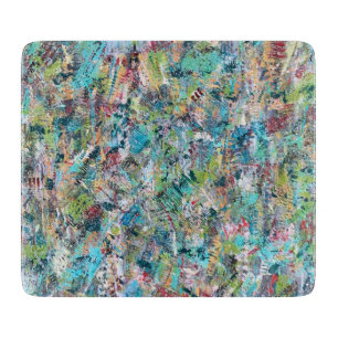Blue Meadow 6 x 7 Deko Glass Cutting Board Schneidebrett