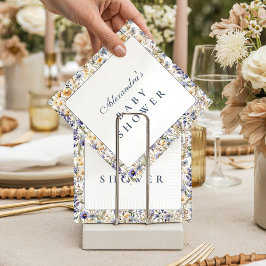 Blue Meadow Wildflower Baby Shower Serviette