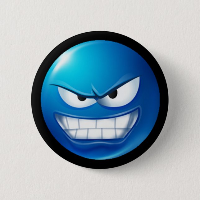 Blue-Meanie-Emoji Button (Vorderseite)