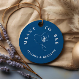 Blue Meant to Bee Honey Jar Wedding Geschenkanhänger