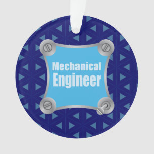 Blue Mechanical Engineer Ornament