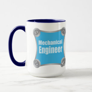Blue Mechanical Engineer Tasse