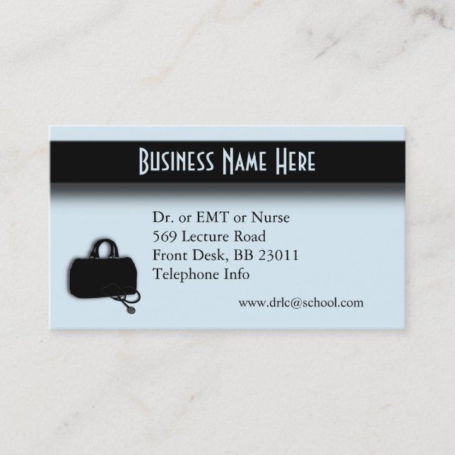 Blue Medical Business Card Visitenkarte (Vorderseite)