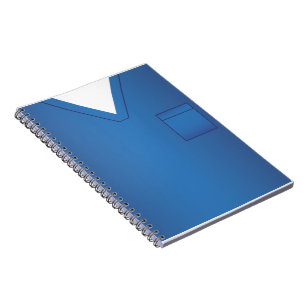 Blue Medical Scrubs Uniform Notebook Notizblock
