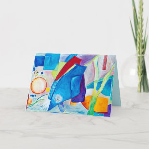 Blue meditation for the Year Feiertagskarte