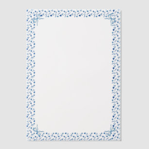 Blue Mediteranean Tile Garden Coquette Bow Wedding