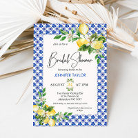 Blue Mediterranean Tiles Lemon Brautparty