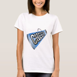 Blue Megaphone Cheerleader T - Shirt