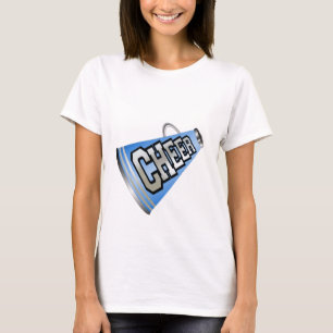 Blue Megaphone Cheerleader T - Shirt