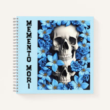 Blue Memento Mori Stoic Journal-Notebook