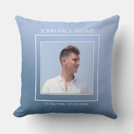 Blue Memorial Foto Kissen