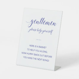 Blue Mens Bathroom Basket Wedding Sockelschild