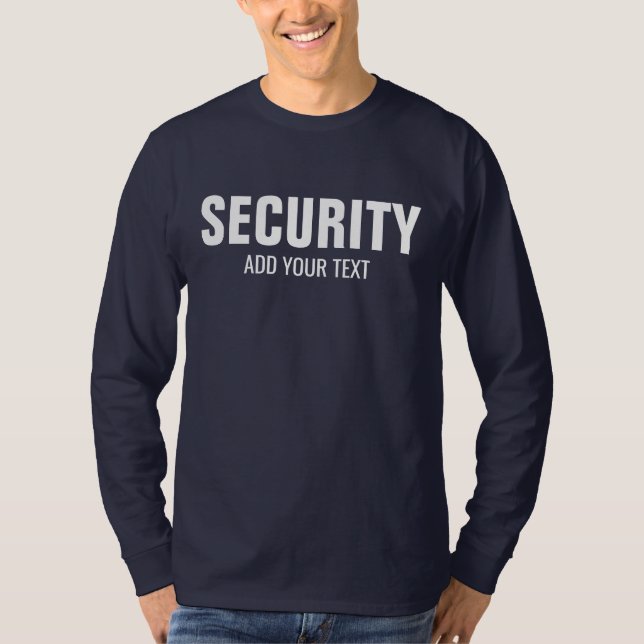 Blue Mens mit doppelseitiger Langschläfensicherhei T-Shirt (Vorderseite)