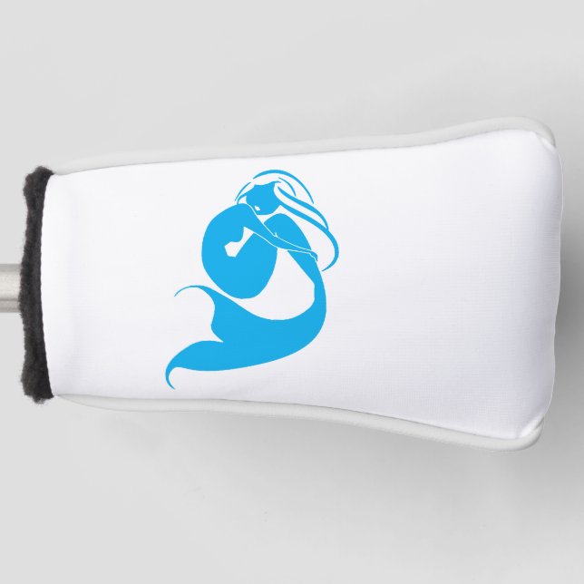 Blue Meraid Silhouette Logo Golf Headcover (Vorderseite)