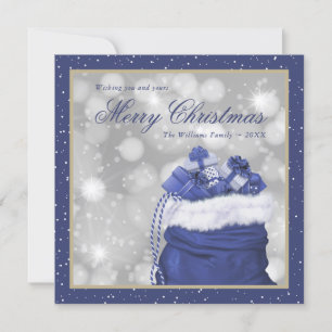 Blue Mercury Christmas Winter Holiday Cards Feiertagskarte