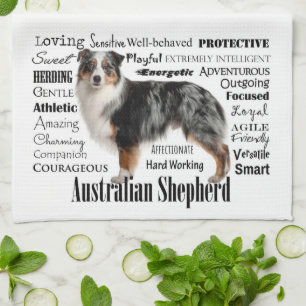 Blue Merle Australian Shepherd Geschirrtuch