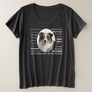 Blue Merle Australian Shepherd Große Größe T-Shirt