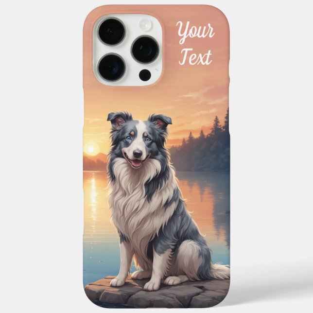 Blue Merle Border Collie am See Case-Mate iPhone Hülle (Rückseite)