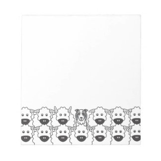 Blue Merle Border Collie in the Sheep Notizblock