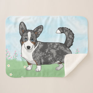 Blue Merle Cardigan Welsh Corgi Blume Sherpadecke