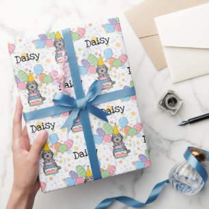 Blue Merle Cockapoo Cavapoo Dog Birthday Geschenkpapier
