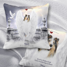 Blue Merle Collie Angel, Hundehimmel - Memorial fü Kissen