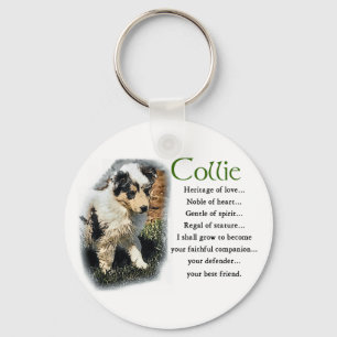 Blue Merle Collie Geschenke Schlüsselanhänger