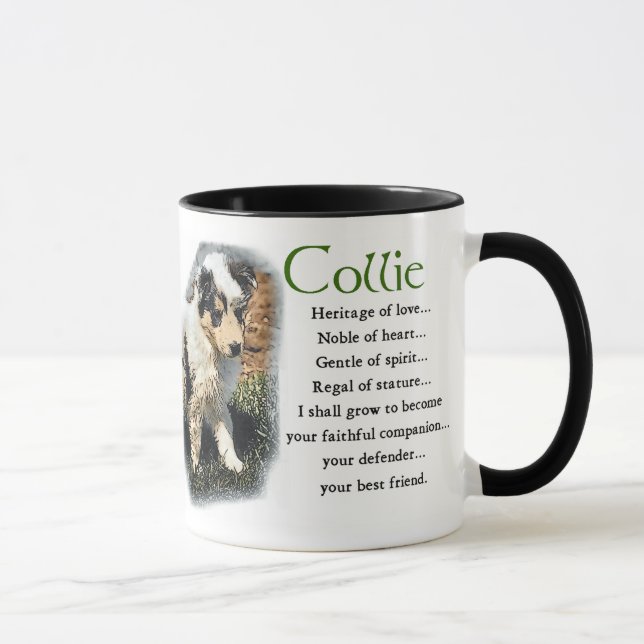 Blue Merle Collie Geschenke Tasse (Rechts)