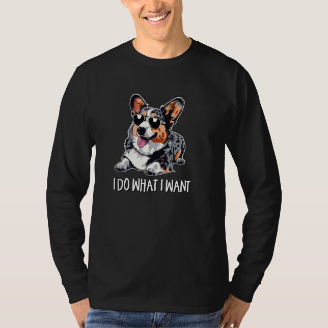 Blue Merle Corgi T-Shirt (Vorderseite)