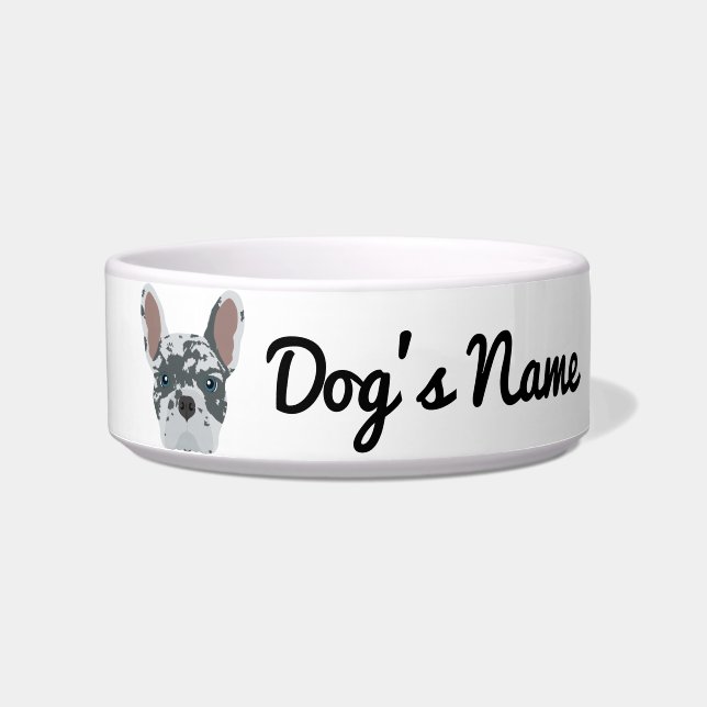 Blue Merle French Bulldog Bowl Napf (Vorderseite)