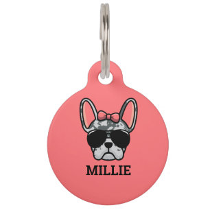 Blue Merle French Bulldog Pet ID-Tag Haustiermarke