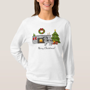 Blue Merle Mini Goldendoodle - Weihnachtssaal T-Shirt