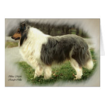 Blue Merle Rough Collie Art Cards Geschenke