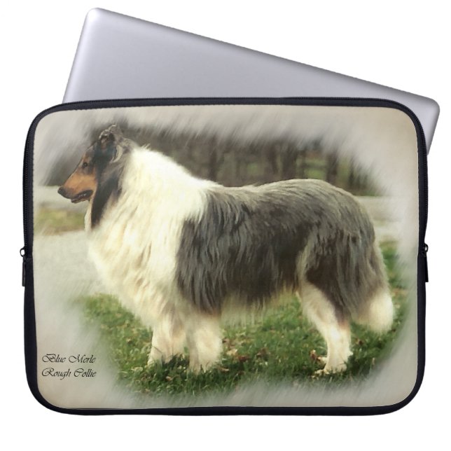 Blue Merle Rough Collie Geschenke Laptopschutzhülle (Vorderseite)