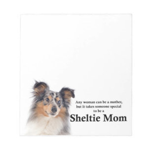 Blue Merle Sheltie Mama Note Pad Notizblock