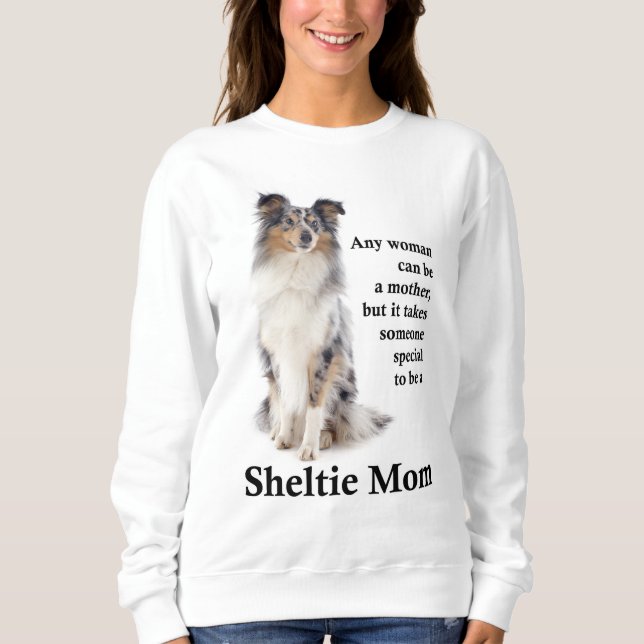 Blue Merle Sheltie Mama Sweatshirt (Vorderseite)