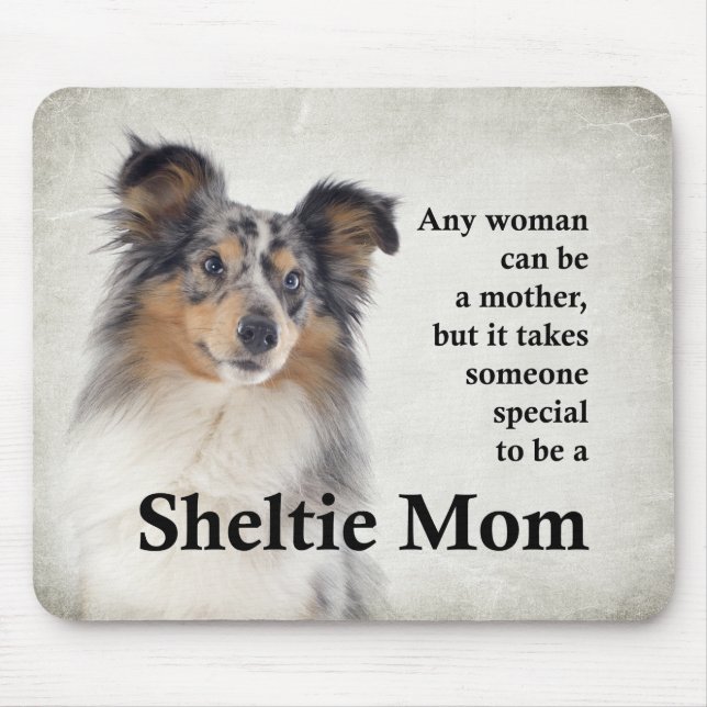Blue Merle Sheltie Mom Mousepad (Vorne)