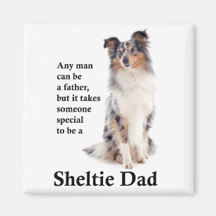 Blue Merle Sheltie Vater Magnet