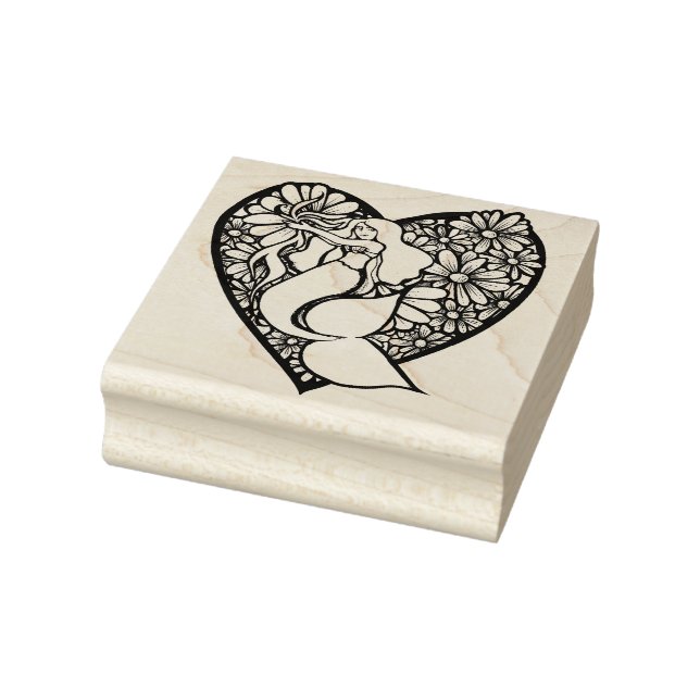 Blue Mermaid Liebe Gummistempel (Stempel)