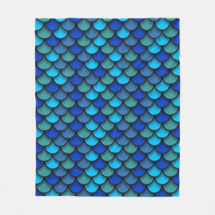 Blue Mermaid Pattern Fleecedecke