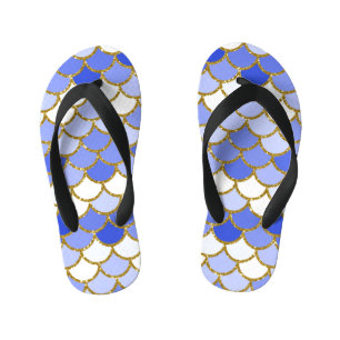 Blue Mermaid Scales Kinderbadesandalen