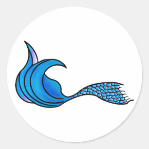 Blue Mermaid Schwanz Sticker
