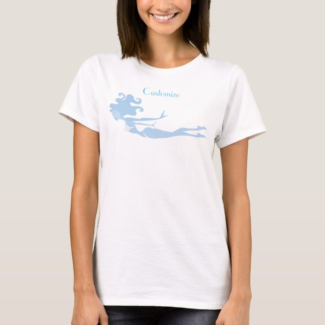 Blue Mermaid Swimmer Thunder_Cove T-Shirt (Vorderseite)