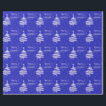 Blue Merry Christmas Wrapping Paper Geschenkpapier<br><div class="desc">Verwenden Sie das Blue Merry Weihnachtsverpackungspapier zum Verpacken Ihrer Geschenke.</div>
